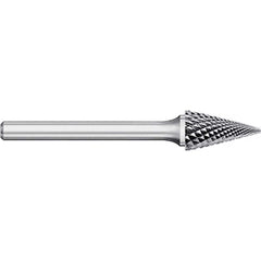 Titan USA - Burrs; Head Shape: Cone ; Industry Specification: SM-42L3 ; Tooth Style: Double Cut ; Cutting Diameter (Inch): 1/8 ; Cutting Diameter (Decimal Inch): 0.1250 ; Shank Diameter (Inch): 1/8 - Exact Tooling