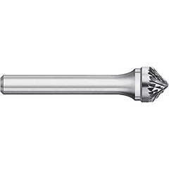 Titan USA - Burrs; Head Shape: Taper ; Industry Specification: SK-6 ; Tooth Style: Double Cut ; Cutting Diameter (Inch): 5/8 ; Cutting Diameter (Decimal Inch): 0.6250 ; Shank Diameter (Inch): 1/4 - Exact Tooling