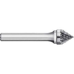 Titan USA - Burrs; Head Shape: Taper ; Industry Specification: SJ-1 ; Tooth Style: Double Cut ; Cutting Diameter (Inch): 1/4 ; Cutting Diameter (Decimal Inch): 0.2500 ; Shank Diameter (Inch): 1/4 - Exact Tooling