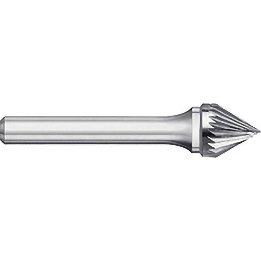 Titan USA - Burrs; Head Shape: Taper ; Industry Specification: SJ-5 ; Tooth Style: Single Cut ; Cutting Diameter (Inch): 1/2 ; Cutting Diameter (Decimal Inch): 0.5000 ; Shank Diameter (Inch): 1/4 - Exact Tooling