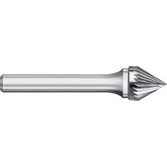 Titan USA - Burrs; Head Shape: Taper ; Industry Specification: SJ-5 ; Tooth Style: Single Cut ; Cutting Diameter (Inch): 1/2 ; Cutting Diameter (Decimal Inch): 0.5000 ; Shank Diameter (Inch): 1/4 - Exact Tooling