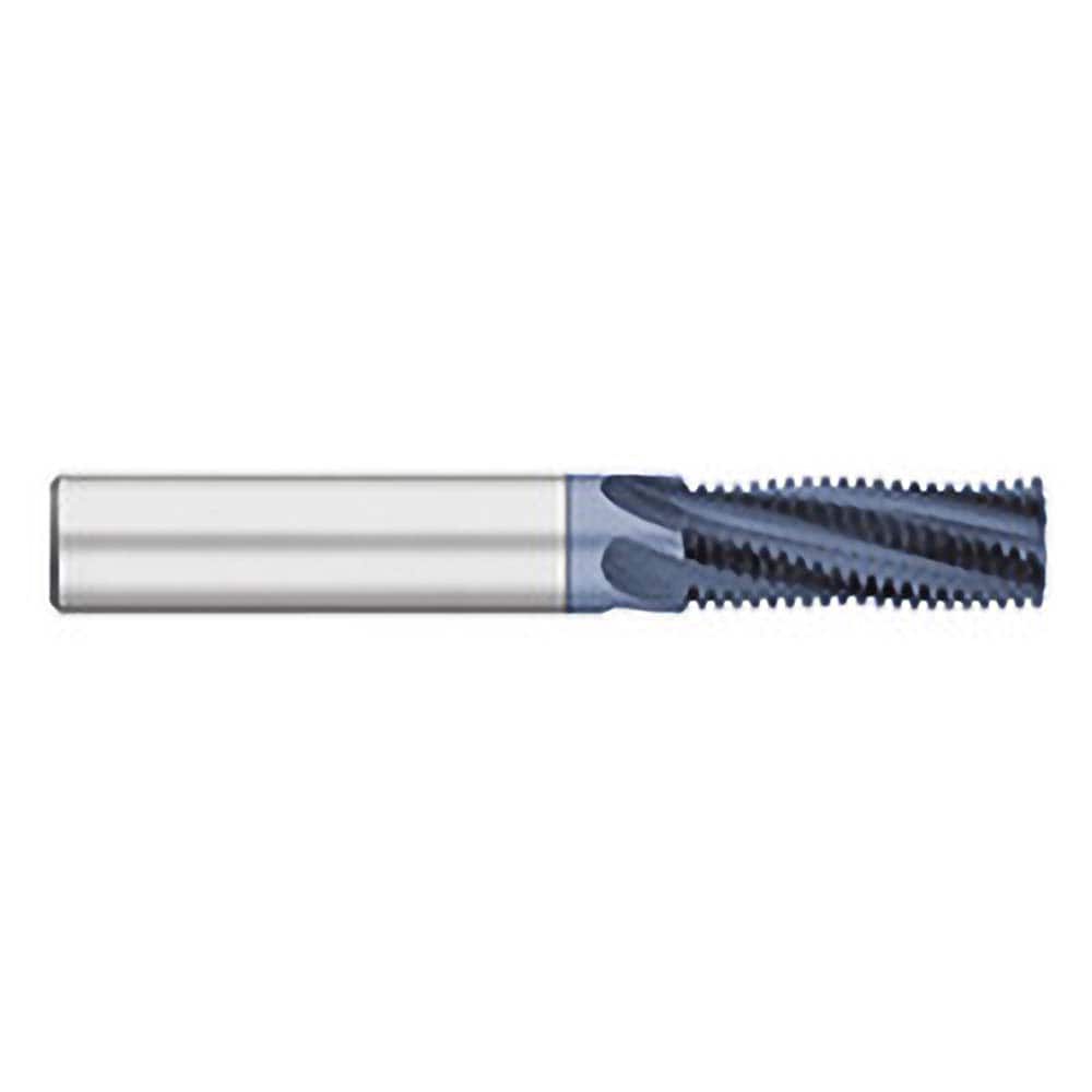 Titan USA - 10-32 Internal/External 32 TPI 3/16" Shank 3-Flute Solid Carbide Helical Flute Thread Mill - Exact Tooling