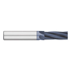 Titan USA - 6-32 Internal/External 32 TPI 1/8" Shank 3-Flute Solid Carbide Helical Flute Thread Mill - Exact Tooling