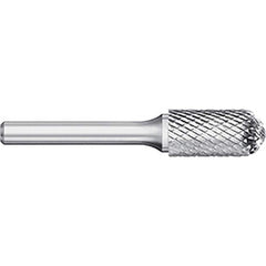Titan USA - Burrs; Head Shape: Cylinder Ball End ; Industry Specification: SC-52 ; Tooth Style: Double Cut ; Cutting Diameter (Decimal Inch): 0.1563 ; Shank Diameter (Inch): 1/8 ; Shank Diameter (Decimal Inch): 1/8 - Exact Tooling