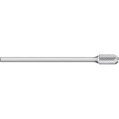 Titan USA - Burrs; Head Shape: Cylinder Ball End ; Industry Specification: SC-5L6 ; Tooth Style: Single Cut ; Cutting Diameter (Inch): 1/2 ; Cutting Diameter (Decimal Inch): 0.5000 ; Shank Diameter (Inch): 1/4 - Exact Tooling