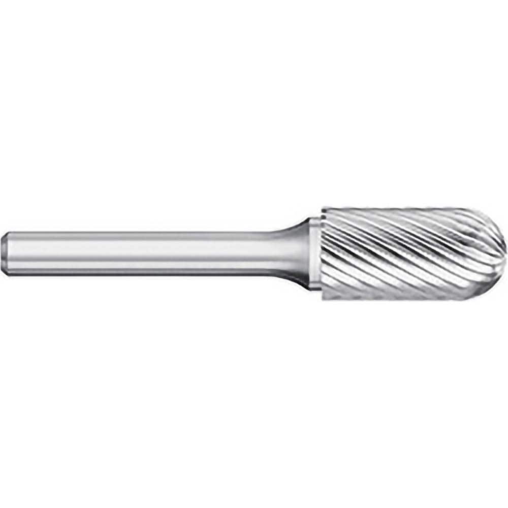 Titan USA - Burrs; Head Shape: Cylinder Ball End ; Industry Specification: SC-12 ; Tooth Style: Single Cut ; Cutting Diameter (Inch): 1/8 ; Cutting Diameter (Decimal Inch): 0.1250 ; Shank Diameter (Inch): 1/4 - Exact Tooling