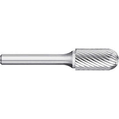Titan USA - Burrs; Head Shape: Cylinder Ball End ; Industry Specification: SC-51 ; Tooth Style: Single Cut ; Cutting Diameter (Inch): 1/4 ; Cutting Diameter (Decimal Inch): 0.2500 ; Shank Diameter (Inch): 1/8 - Exact Tooling