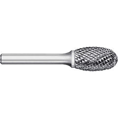 Titan USA - Burrs; Head Shape: Egg ; Industry Specification: SE-7 ; Tooth Style: Double Cut ; Cutting Diameter (Inch): 3/4 ; Cutting Diameter (Decimal Inch): 0.7500 ; Shank Diameter (Inch): 1/4 - Exact Tooling