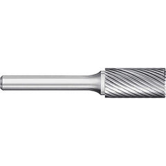 Titan USA - Burrs; Head Shape: Cylinder w/End Cut ; Industry Specification: SB-51 ; Tooth Style: Single Cut ; Cutting Diameter (Inch): 1/4 ; Cutting Diameter (Decimal Inch): 0.2500 ; Shank Diameter (Inch): 1/8 - Exact Tooling