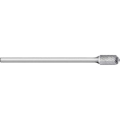 Titan USA - Burrs; Head Shape: Cylinder Ball End ; Industry Specification: SC-5L6 ; Tooth Style: Double Cut ; Cutting Diameter (Inch): 1/2 ; Cutting Diameter (Decimal Inch): 0.5000 ; Shank Diameter (Inch): 1/4 - Exact Tooling
