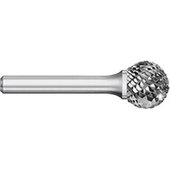 Titan USA - Burrs; Head Shape: Ball ; Industry Specification: SD-52 ; Tooth Style: Double Cut ; Cutting Diameter (Decimal Inch): 0.1563 ; Shank Diameter (Inch): 1/8 ; Shank Diameter (Decimal Inch): 1/8 - Exact Tooling