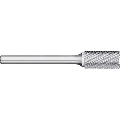 Titan USA - Burrs; Head Shape: Cylinder w/End Cut ; Industry Specification: SB-3X ; Tooth Style: Double Cut ; Cutting Diameter (Inch): 3/8 ; Cutting Diameter (Decimal Inch): 0.3750 ; Shank Diameter (Inch): 1/4 - Exact Tooling