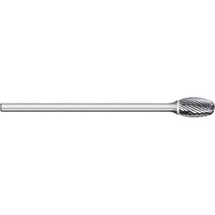 Titan USA - Burrs; Head Shape: Egg ; Industry Specification: SE-41L3 ; Tooth Style: Single Cut ; Cutting Diameter (Inch): 1/8 ; Cutting Diameter (Decimal Inch): 0.1250 ; Shank Diameter (Inch): 1/8 - Exact Tooling