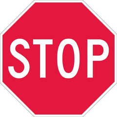 Lyle Signs - Traffic & Parking Signs; MessageType: Stop & Yield Signs ; Message or Graphic: Message & Graphic ; Legend: Stop ; Graphic Type: Stop Sign ; Reflectivity: Reflective; Engineer Grade ; Material: Aluminum - Exact Tooling
