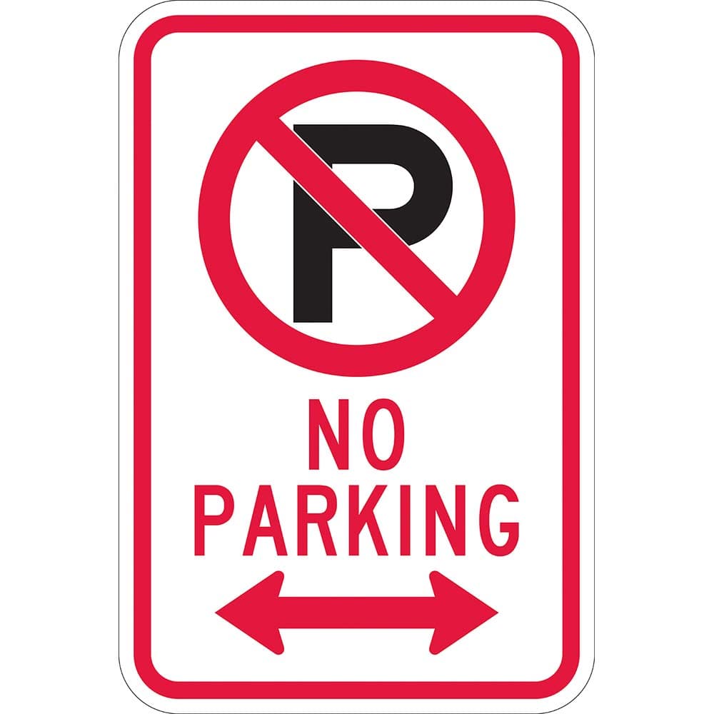Lyle Signs - Traffic & Parking Signs; MessageType: No Parking & Tow Away Signs ; Message or Graphic: Message & Graphic ; Legend: No Parking (Double Arrow) ; Graphic Type: Double Arrow; No Parking Symbol ; Reflectivity: Reflective; Engineer Grade ; Materi - Exact Tooling