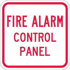 Lyle Signs - Fire & Exit Signs; Type: Fire Alarm Panel Sign ; Legend: Fire Alarm Panel ; Message or Graphic: Message Only ; Material: Reflective Aluminum ; Language: English ; Viewing Points: Single-View - Exact Tooling