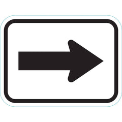 Lyle Signs - Traffic & Parking Signs; MessageType: Parking Lot ; Message or Graphic: Message & Graphic ; Legend: ARROW Symbol, Reflective High Intensity Prismatic, 0.080 Aluminum Sign, 12Wx9H, Traffic & Parking ; Graphic Type: Arrow ; Reflectivity: Refle - Exact Tooling