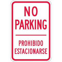 Lyle Signs - Traffic & Parking Signs; MessageType: No Parking & Tow Away Signs ; Message or Graphic: Message Only ; Legend: No Parking/Prohibido Estacionarse ; Graphic Type: None ; Reflectivity: Reflective; High Intensity ; Material: Aluminum - Exact Tooling