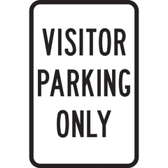 Lyle Signs - Traffic & Parking Signs; MessageType: Visitor; Parking Lot ; Message or Graphic: Message Only ; Legend: Visitor Parking Only ; Graphic Type: None ; Reflectivity: Reflective; Engineer Grade ; Material: Aluminum - Exact Tooling