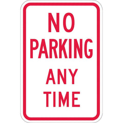 Lyle Signs - Traffic & Parking Signs; MessageType: No Parking & Tow Away Signs ; Message or Graphic: Message Only ; Legend: No Parking Any Time ; Graphic Type: None ; Reflectivity: Reflective; Engineer Grade ; Material: Aluminum - Exact Tooling