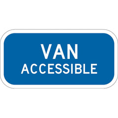 Lyle Signs - Traffic & Parking Signs; MessageType: ADA Signs; Parking Lot ; Message or Graphic: Message Only ; Legend: Van Accessible ; Graphic Type: None ; Reflectivity: Reflective; High Intensity ; Material: Aluminum - Exact Tooling