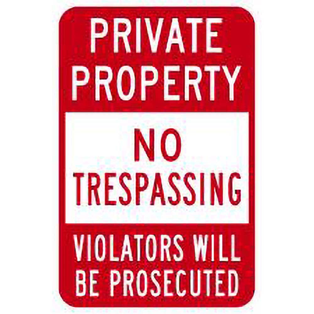 Lyle Signs - Traffic & Parking Signs; MessageType: Warning & Safety Reminder Signs ; Message or Graphic: Message Only ; Legend: Private Property No Trespassing Violators Will Be Prosecuted ; Graphic Type: None ; Reflectivity: Reflective; Engineer Grade ; - Exact Tooling