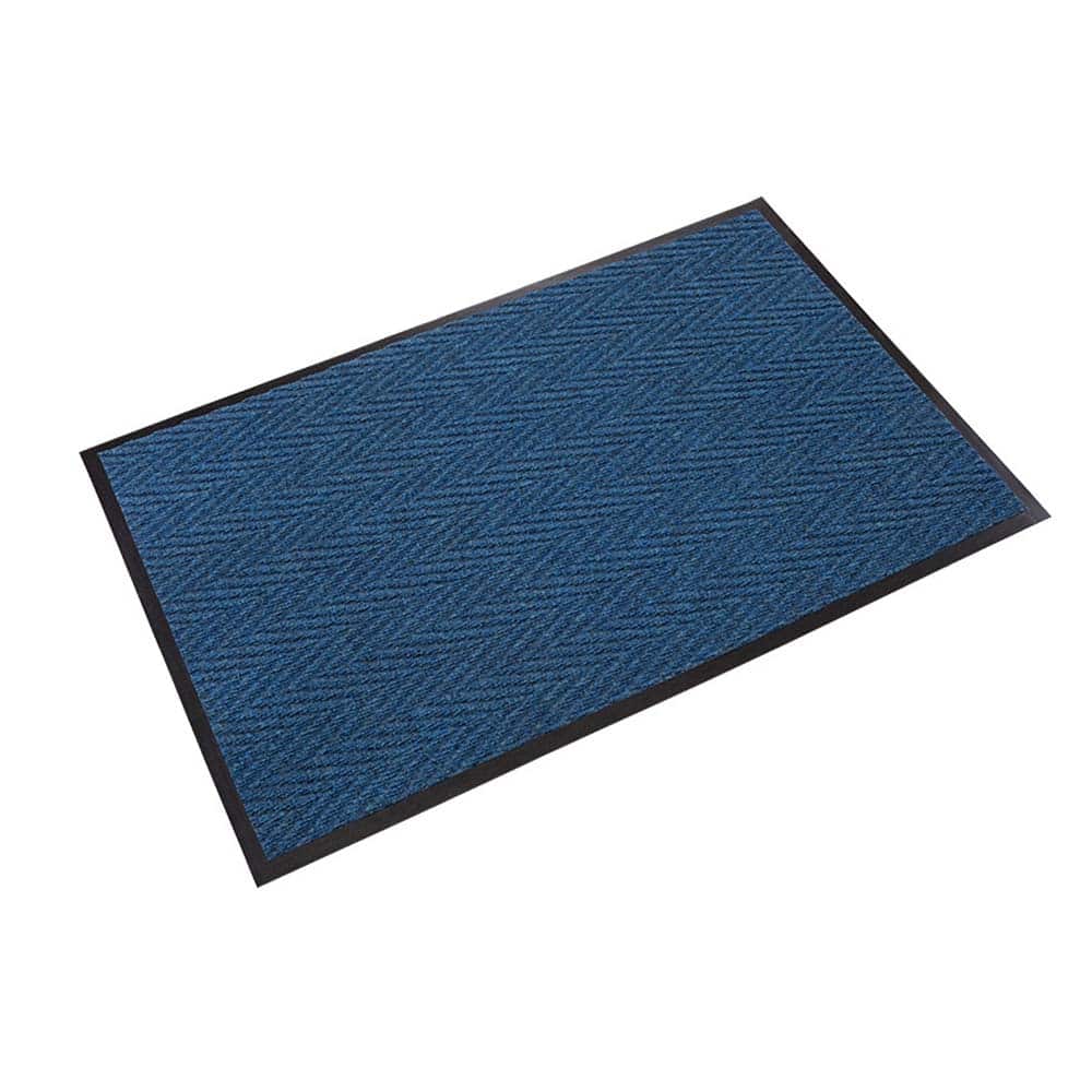Crown Matting - Entrance Matting; Indoor or Outdoor: Indoor ; Traffic Type: Medium Duty ; Surface Material: Polypropylene ; Base Material: Vinyl ; Surface Pattern: V-Ribbed ; Color: Steel Blue - Exact Tooling
