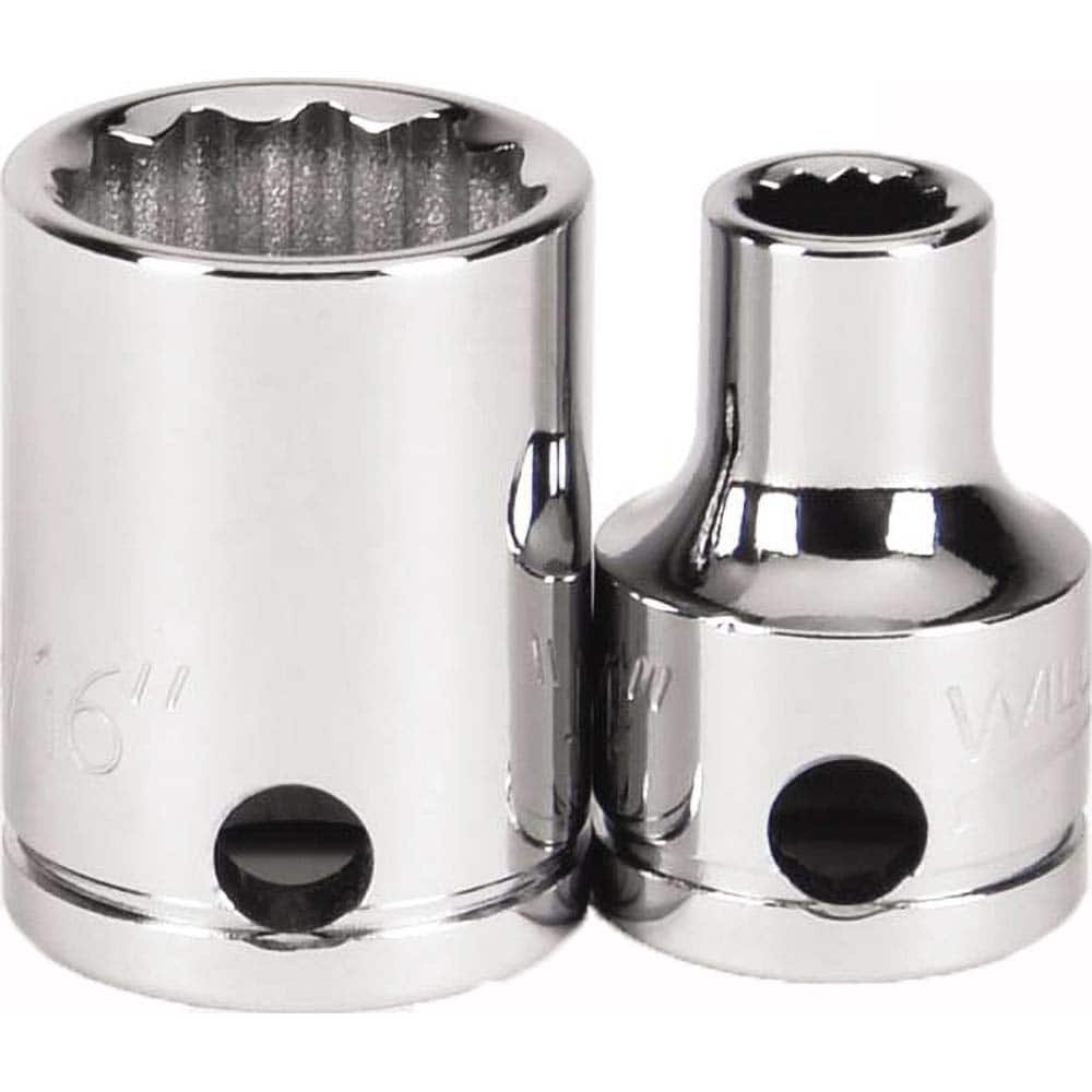 Williams - Hand Sockets; Drive Size (Inch): 3/8 ; Size (Inch): 15/16 ; Type: Standard ; Tool Type: Tethered Hand Socket ; Number of Points: 12 ; Finish/Coating: Chrome - Exact Tooling