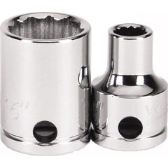 Williams - Hand Sockets; Drive Size (Inch): 3/8 ; Size (Inch): 1/4 ; Type: Standard ; Tool Type: Tethered Hand Socket ; Number of Points: 12 ; Finish/Coating: Chrome - Exact Tooling
