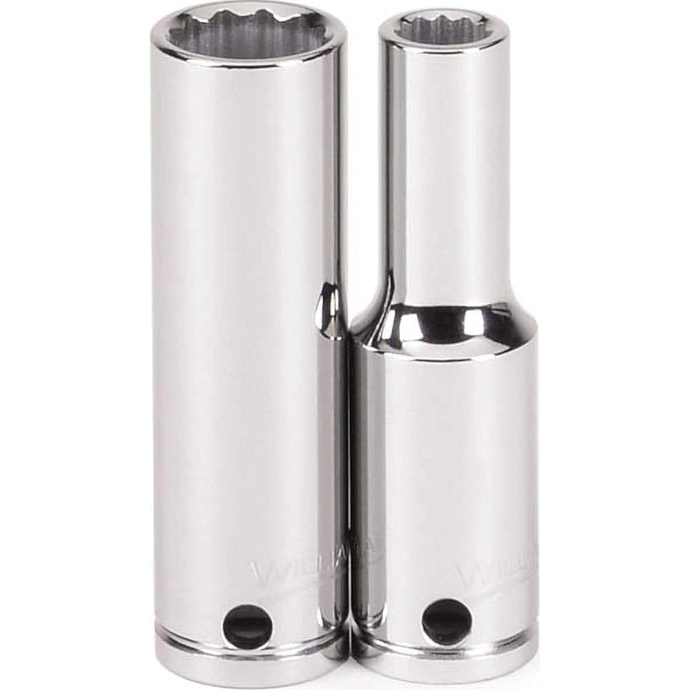 Williams - Hand Sockets; Drive Size (Inch): 1/2 ; Size (Inch): 15/16 ; Type: Deep Socket ; Tool Type: Tethered Hand Socket ; Number of Points: 12 ; Finish/Coating: Chrome - Exact Tooling