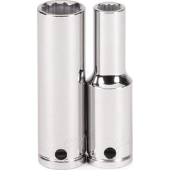 Williams - Hand Sockets; Drive Size (Inch): 1/2 ; Size (Inch): 3/16 ; Type: Deep Socket ; Tool Type: Tethered Hand Socket ; Number of Points: 12 ; Finish/Coating: Chrome - Exact Tooling