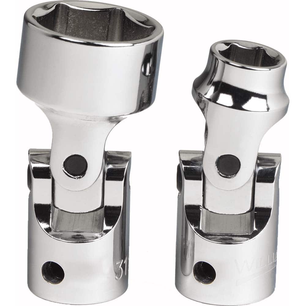 Williams - Hand Sockets; Drive Size (Inch): 1/2 ; Size (Inch): 1/2 ; Type: Standard ; Tool Type: Tethered Hand Socket ; Number of Points: 12 ; Finish/Coating: Chrome - Exact Tooling