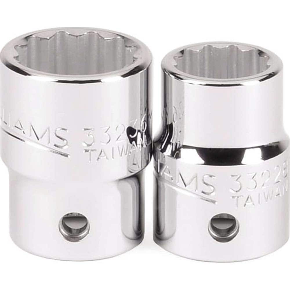Williams - Hand Sockets; Drive Size (Inch): 3/4 ; Size (Inch): 13/16 ; Type: Standard ; Tool Type: Tethered Hand Socket ; Number of Points: 12 ; Finish/Coating: Chrome - Exact Tooling