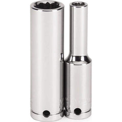 Williams - Hand Sockets; Drive Size (Inch): 1/4 ; Size (Inch): 1/4 ; Type: Deep Socket ; Tool Type: Tethered Hand Socket ; Number of Points: 12 ; Finish/Coating: Chrome - Exact Tooling
