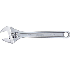Proto - Adjustable Wrenches; Wrench Type: Adjustable ; Wrench Size (Inch): 10 ; Jaw Capacity (Inch): 1-5/16 ; Material: Steel ; Finish/Coating: Chrome ; ANSI Spec: B107.8m - Exact Tooling