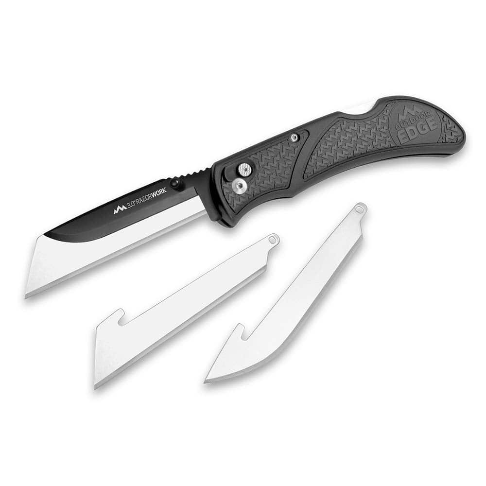 Outdoor Edge - Pocket & Folding Knives; Knife Type: Folding Knife ; Edge Type: Plain Edge ; Blade Length (Inch): 3 ; Handle Material: Glass-Reinforced Nylon ; Closed Length: 4-1/10 (Inch); Number of Edges: 1 - Exact Tooling