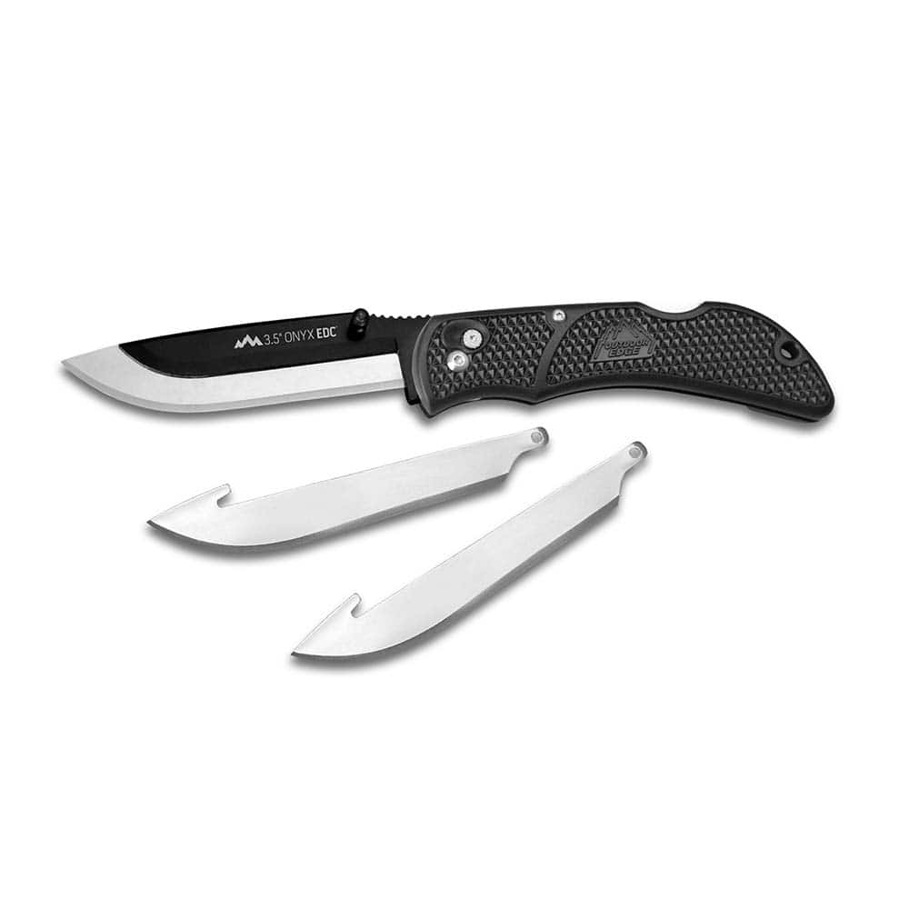 Outdoor Edge - Pocket & Folding Knives; Knife Type: Folding Knife ; Edge Type: Plain Edge ; Blade Length (Inch): 3-1/2 ; Handle Material: Glass-Reinforced Nylon ; Closed Length: 4-1/2 (Inch); Number of Edges: 1 - Exact Tooling