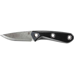 Gerber - Fixed Blade Knives; Trade Type: Fixed Blade Knife ; Blade Length (Inch): 3.18 ; Blade Type: Fine Edge ; Blade Material: 420 High Carbon Steel ; Overall Length (Inch): 7.5 ; Color: Black - Exact Tooling