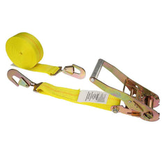 US Cargo Control - Slings & Tiedowns (Load-Rated); Type: Ratchet Tie Down ; Length (Feet): 20 ; Basket Capacity (Lb.): 2200 ; Material: Polyester ; Color: Yellow - Exact Tooling