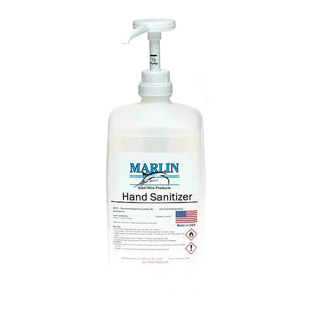 Marlin Steel Wire Products - Hand Sanitizers; Form: Gel ; Container Type: Bottle ; Alcohol-Free: No ; Container Size: 1/2 gal - Exact Tooling