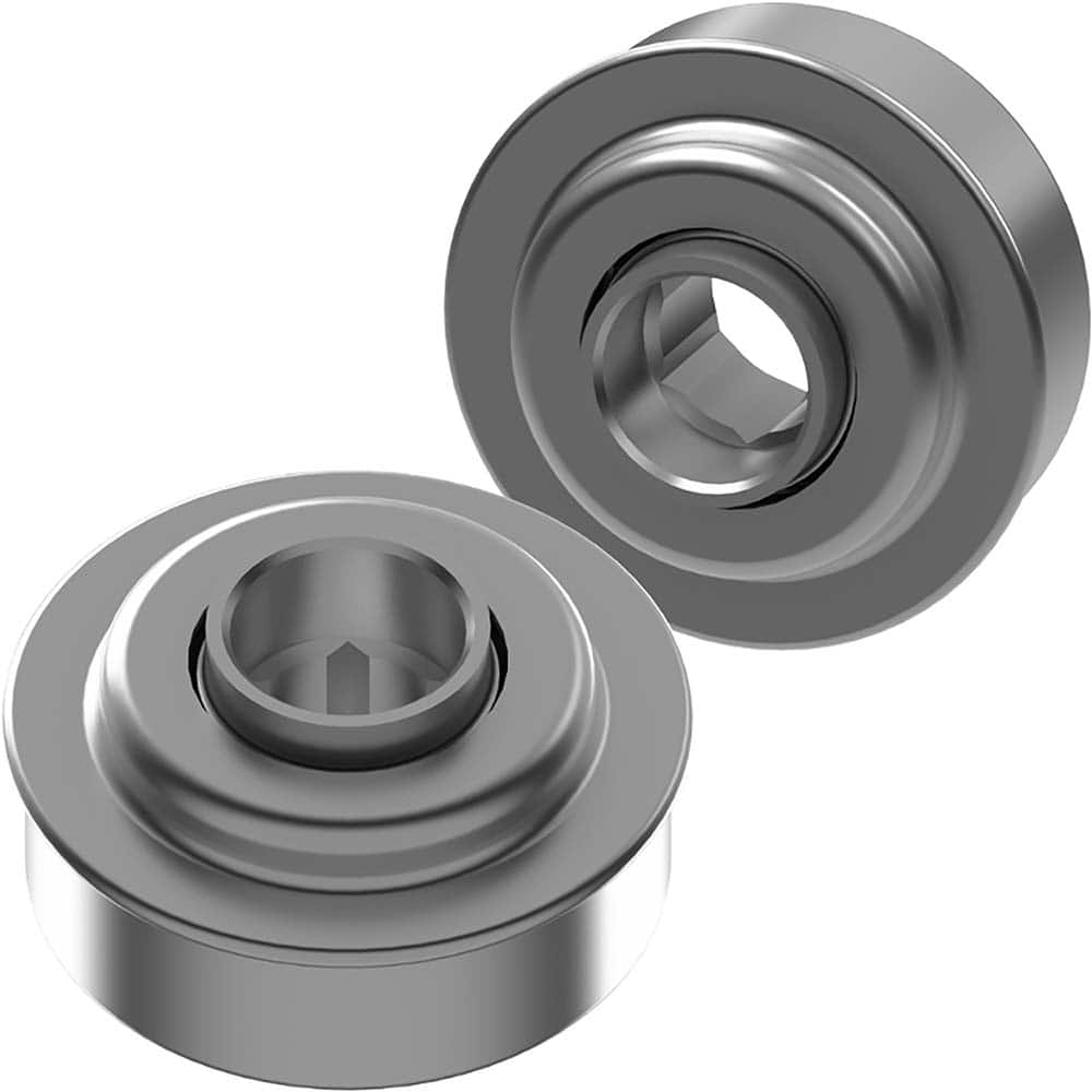 Frantz - Conveyor Bearings; Type: Hex ; Style: Hex Bore ; Hex Size (Inch): 11/16 ; Bore Diameter (Inch): 11/16 ; Outside Diameter (Decimal Inch): 2.4370 ; Flange Type: With Flange - Exact Tooling