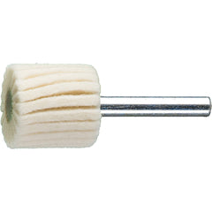 PFERD - Mounted Flap Wheels; Abrasive Type: Coated ; Outside Diameter (Inch): 1 ; Face Width (Inch): 1 ; Abrasive Material: Felt ; Grade: Soft ; Mounting Type: 1/4" Shank - Exact Tooling