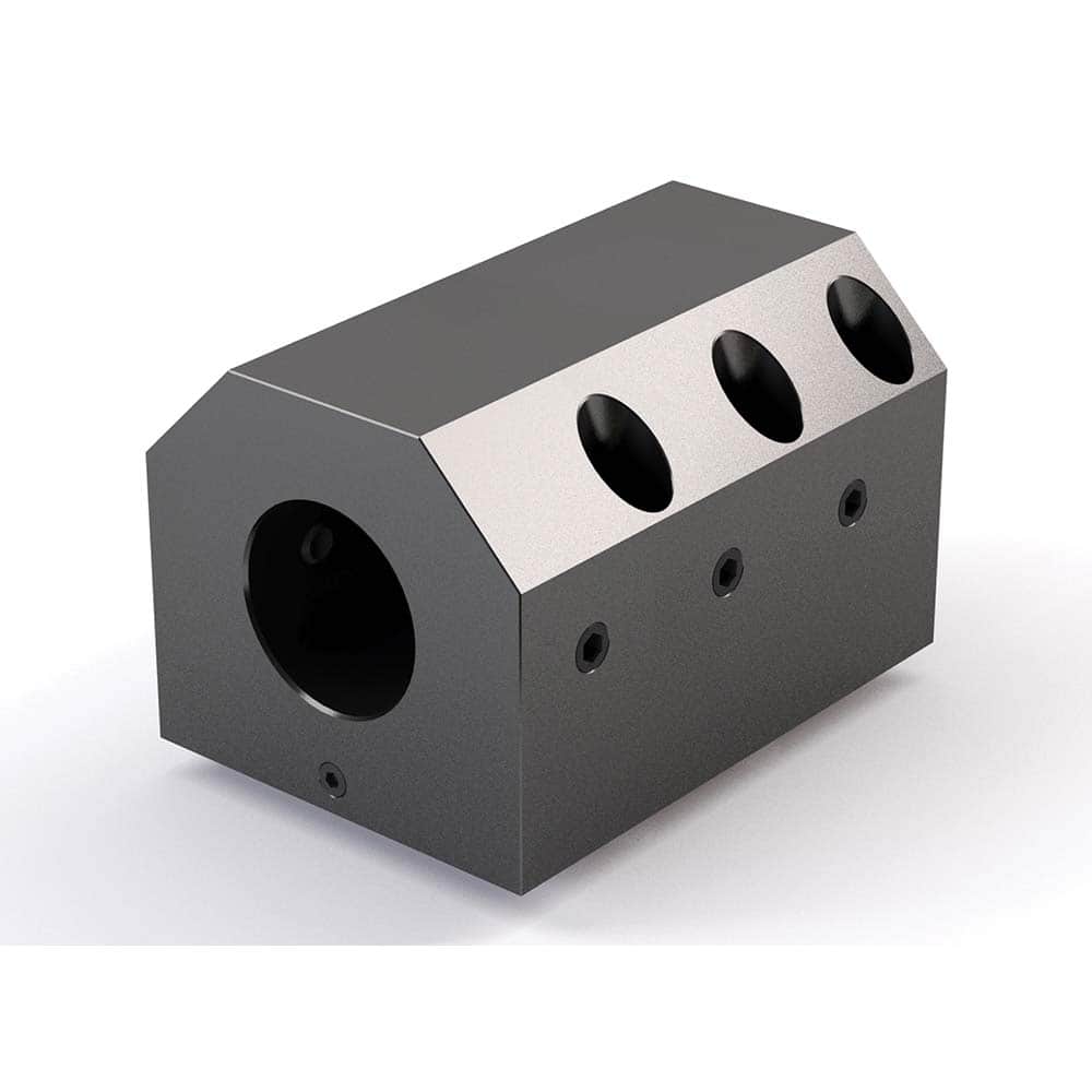 Global CNC Industries - Turret & VDI Tool Holders; Type: Mori ID Block ; Clamping System: 115mm X 110mm ; Tool Axis: ID ; Through Coolant: No ; Additional Information: 6 Mounting Holes - Exact Tooling