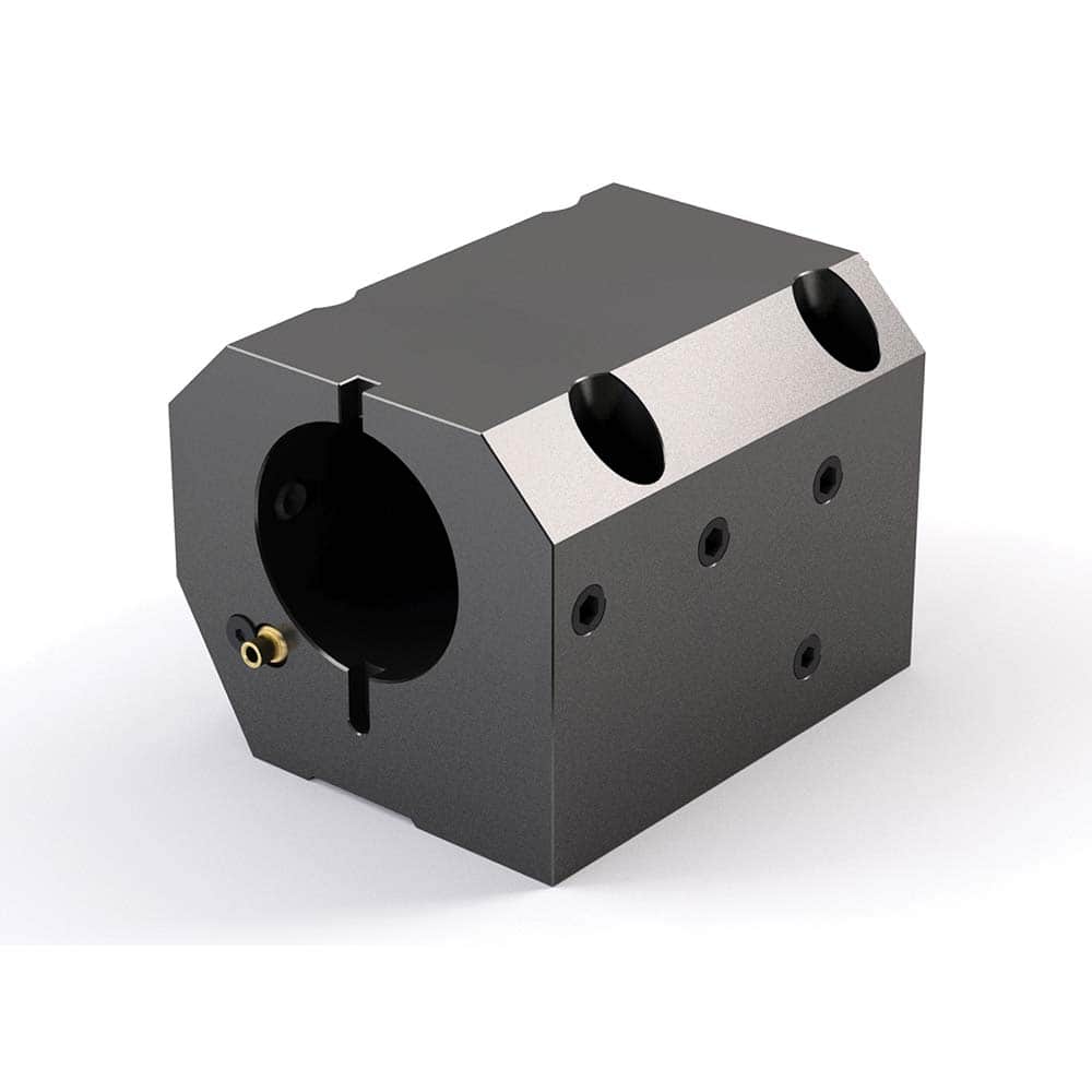 Global CNC Industries - Turret & VDI Tool Holders; Type: Mazak ID Block ; Clamping System: 114mm X 101mm ; Tool Axis: ID ; Through Coolant: No ; Additional Information: 4 Mounting Holes - Exact Tooling