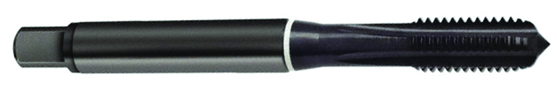 4-40 Dia. - 2B - 3 FL - Cobalt Semi-Bott White Ring Tap - Blk-Ox FORM-C DIN 371 - Exact Tooling