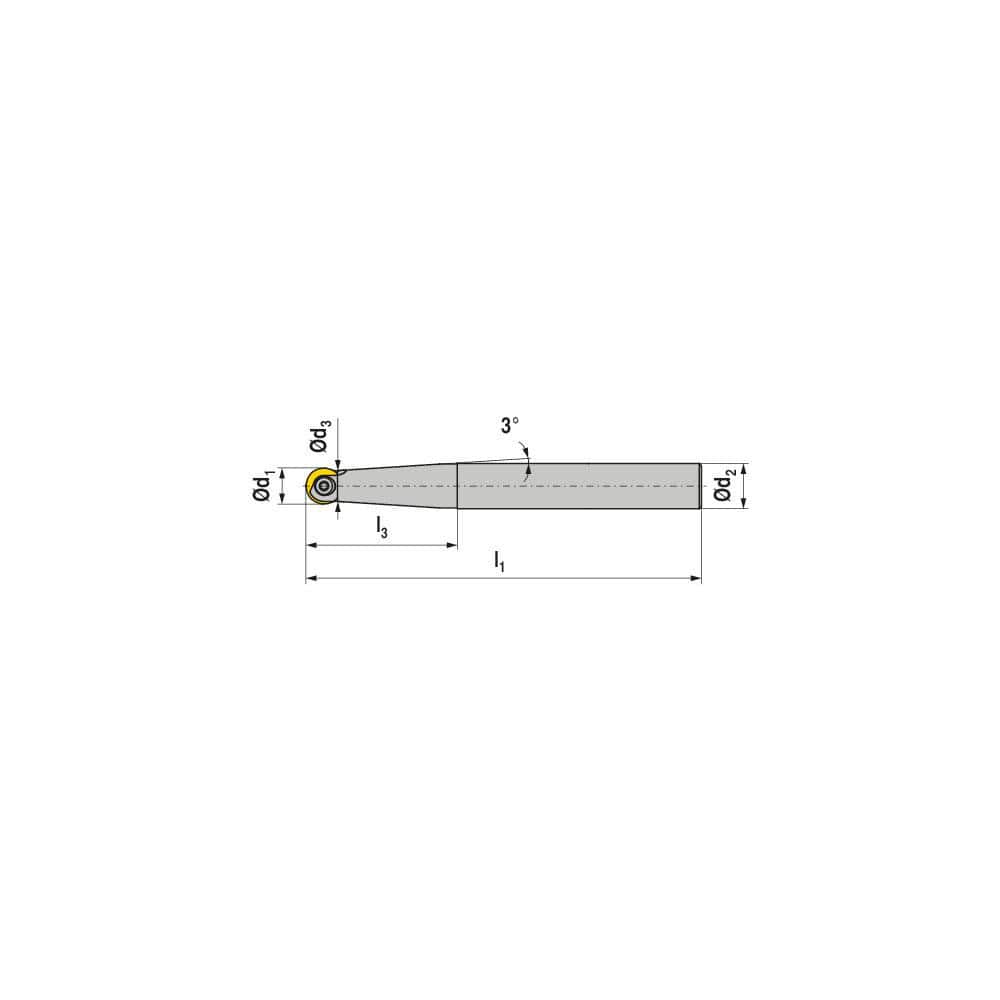 Indexable Ball Nose End Mills; Milling Diameter: 6.00 mm; Maximum Depth Of Cut: 40.00 mm; Shank Diameter: 10.00 mm; Shank Type: Cylindrical; Compatible Insert Style: ROHX; XOHX; Compatible Insert Size Code: RO.X06 / XO.X06; Toolholder Style: Carbide Shank