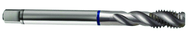 1/2-13 2B 3-Flute Cobalt Blue Ring Semi-Bottoming 40 degree Spiral Flute Tap-Bright - Exact Tooling