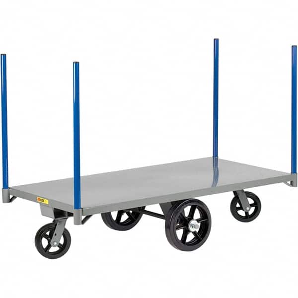 Little Giant - 3,000 Lb Capacity Steel Pipe Stake Truck - Steel Deck, 36" OAW, 60" Platform Length - Exact Tooling
