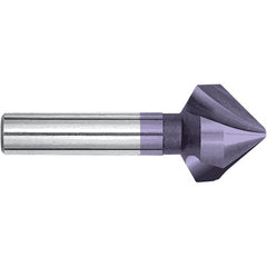 Magafor - 10.4mm Head Diam, 15/64" Shank Diam, 90° Cobalt Countersink - 1-3/4" OAL, Single End, Straight Shank, Right Hand Cut - Exact Tooling