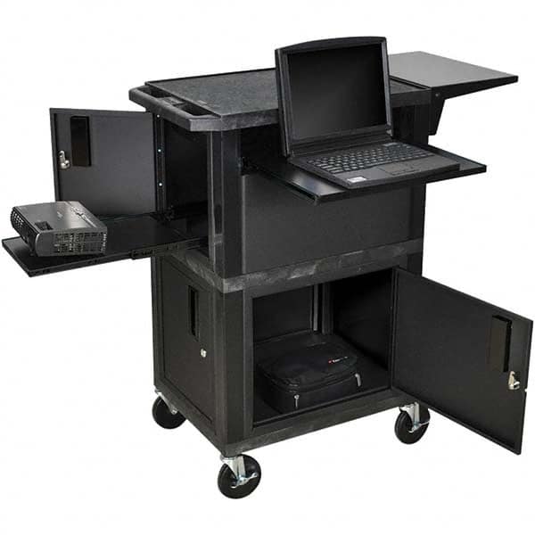 Luxor - Mobile Work Centers Type: Pull-Out Tray Shelf Storage Cabinet Load Capacity (Lb.): 300 - Exact Tooling